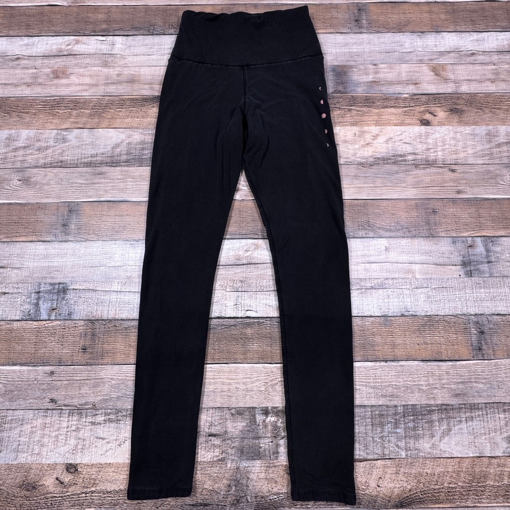 Purusha People Black Moon Phase Leggings Eucalyptus Organic Cotton Women Small